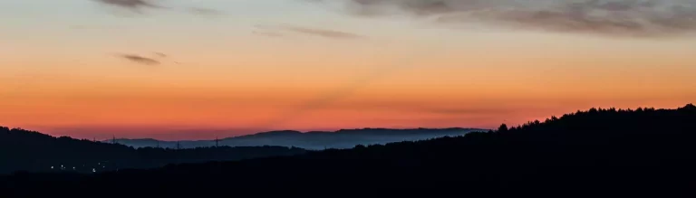 Morgenhimmel in Orange